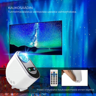 SELED REVONTULIPROJEKTORI - 31 toimintoa, bluetooth kaiutin, 6 eri rauhoittavaa musiikkia sekä kaukosäädin. Loistava lahjaidea.
