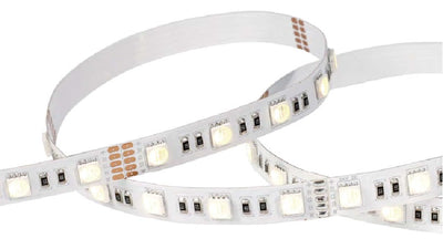 LED valonauha 5m, 12V, 14.4W /m, RGB + Neutr. valkoinen